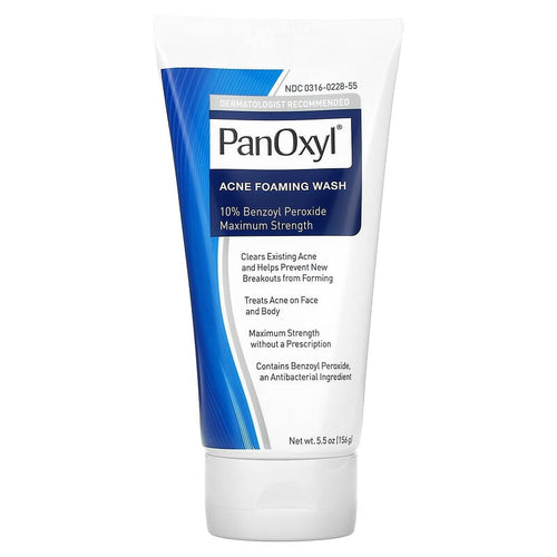 PanOxyl Acne Foaming Wash 10% Benzoyl Peroxide Maximum Strength (156 g)